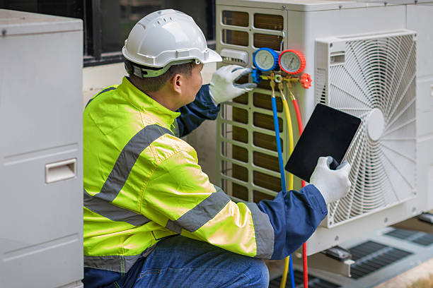 Professional Hvac technician working in Ether, NC